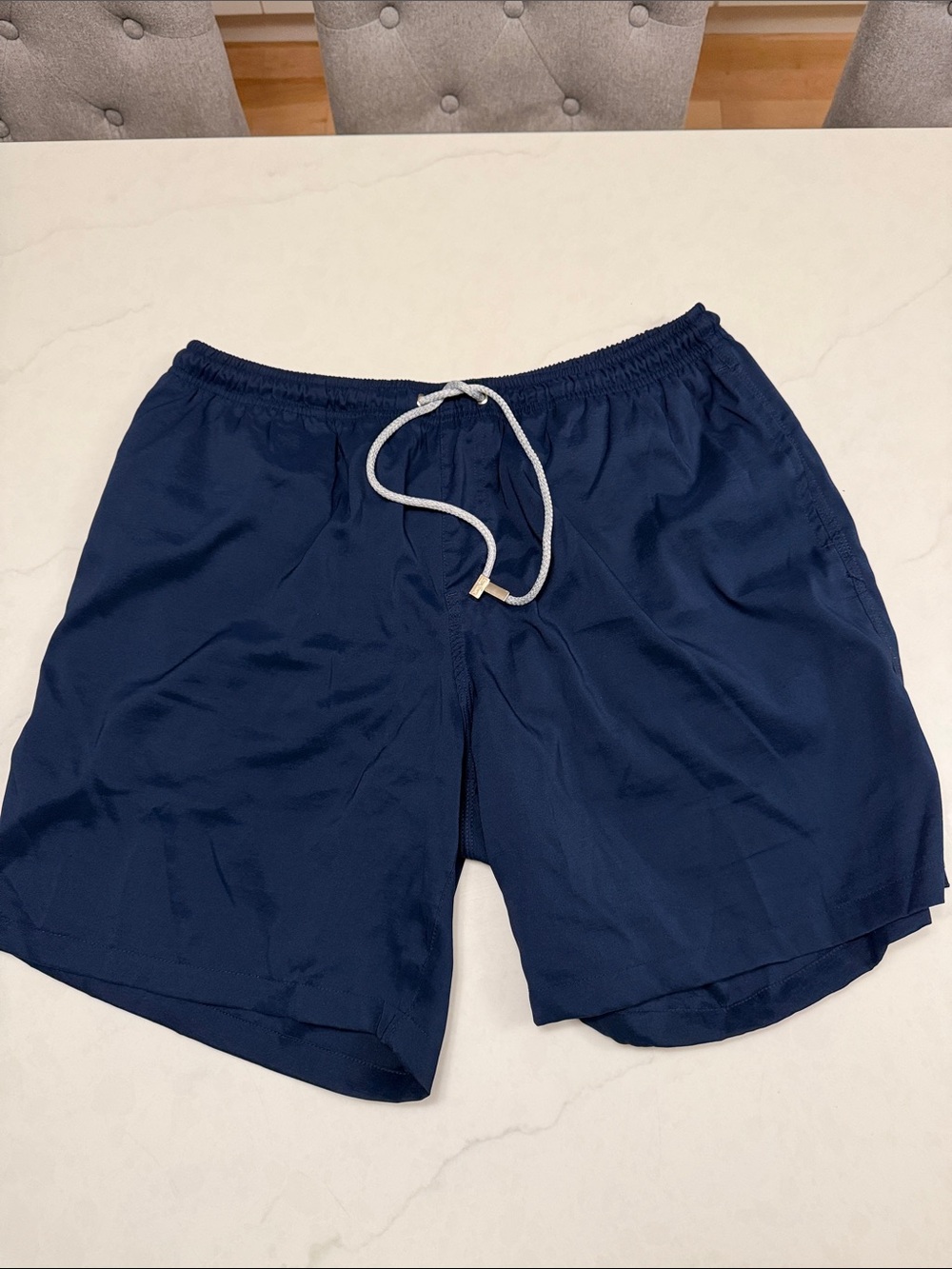 Kenny Flowers Navy Swim Shorts with White Lining